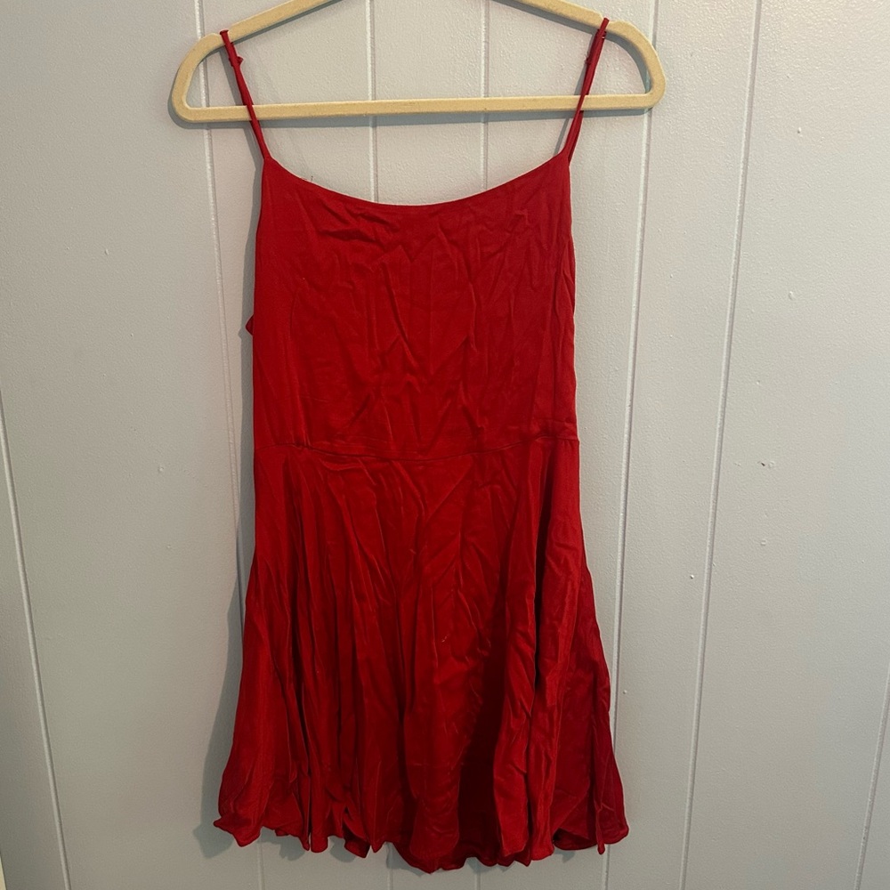 Urban Outfitters Kimchi Blue Cut-Out Vibrant Red Dress